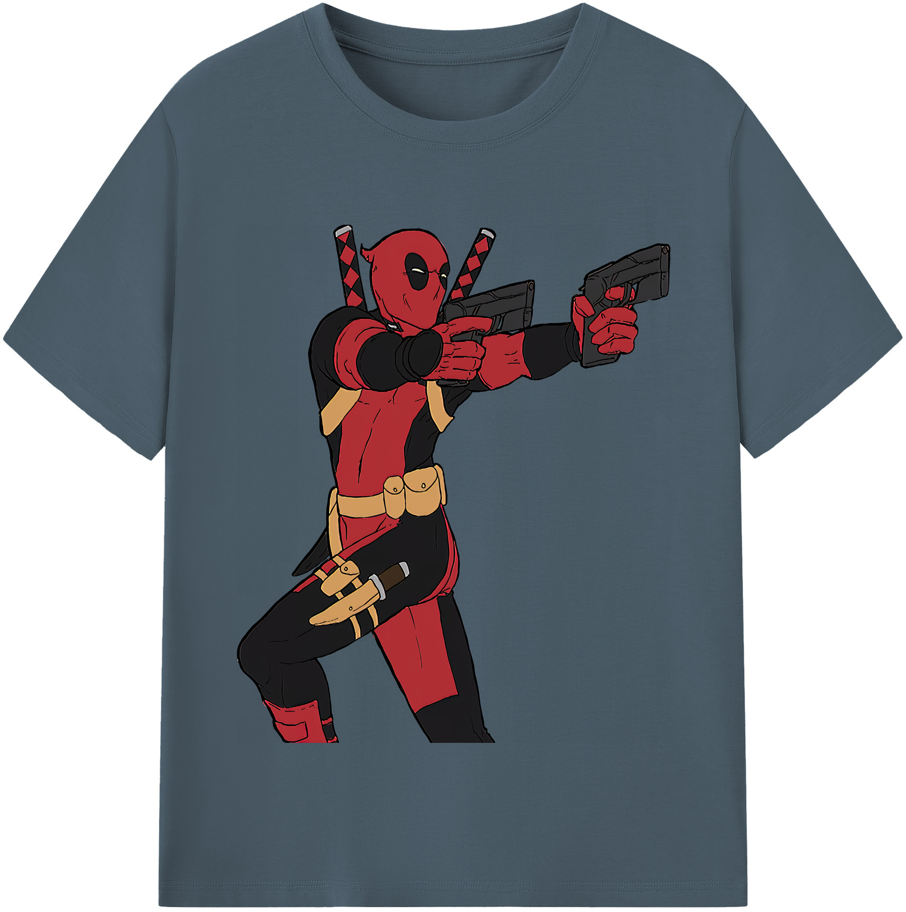 （画像用） Deadpool デッドプール 綿100％半袖Tシャツ（フロントプリント）
